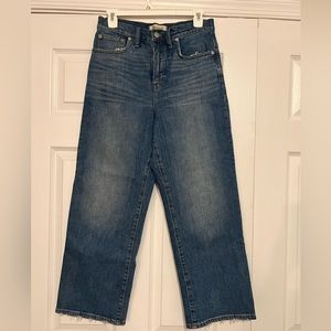 Madewell Slim Wide Leg Crop Denim Jeans